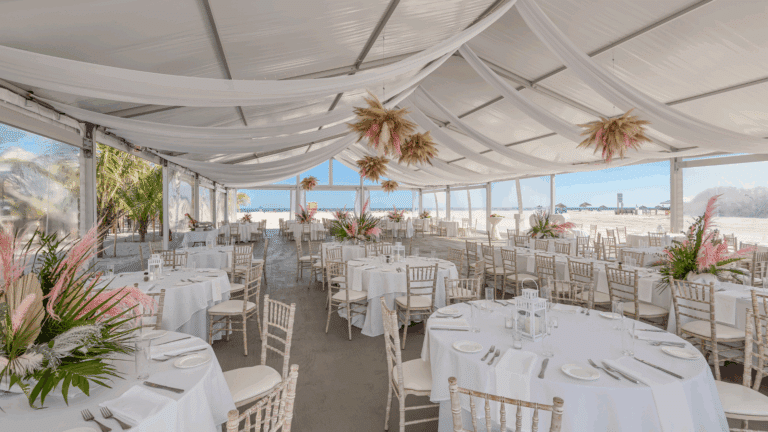 Unique tented wedding venue at ICONA Diamond Beach