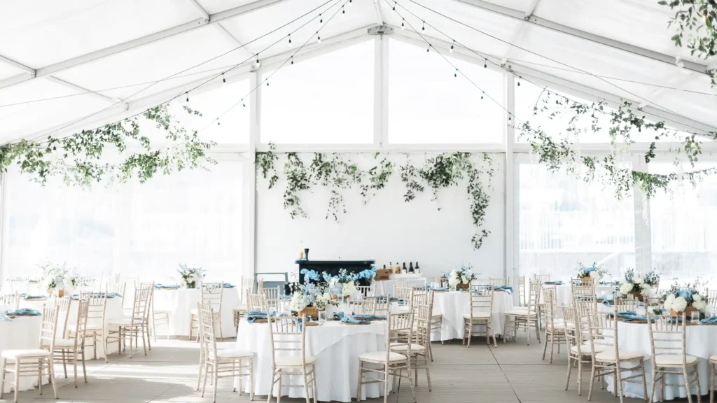 Grand Tent for Amalfi coast bridal shower theme