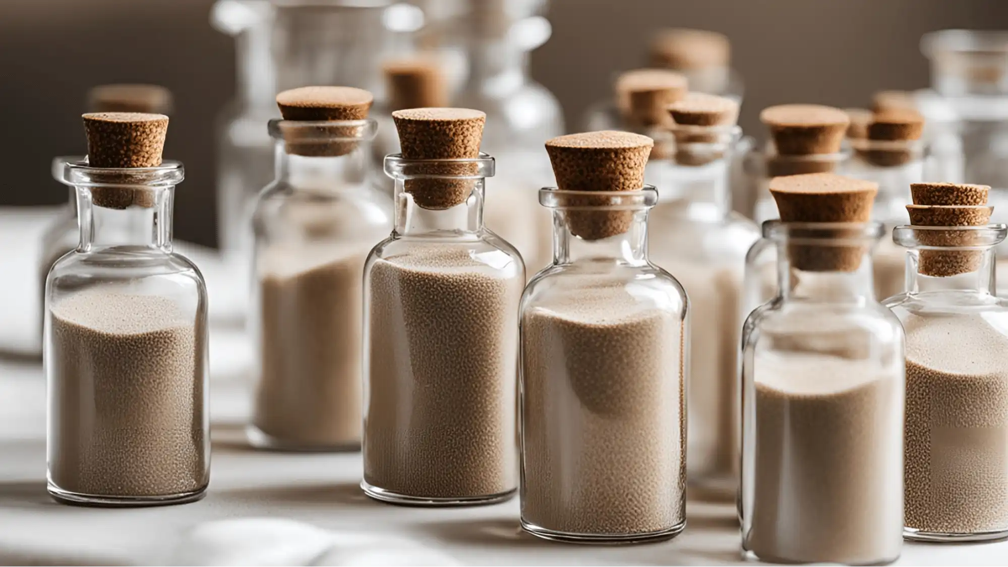 Miniature bottles of sand